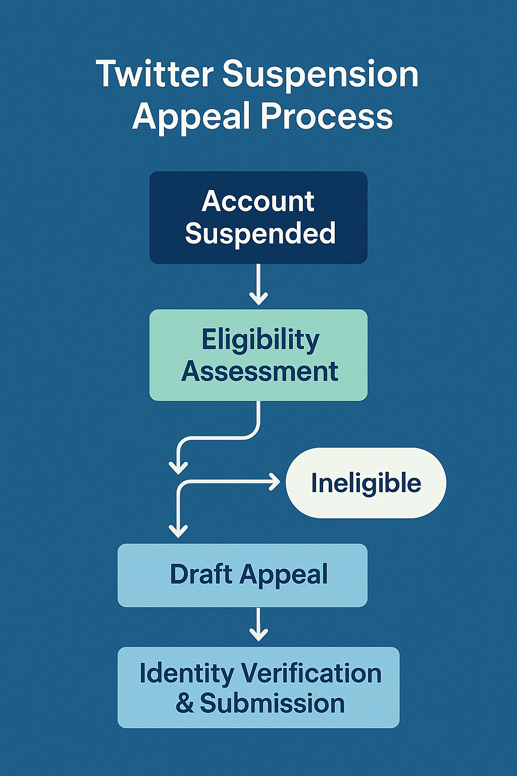Instagram ban appeal process flowchart showing decision points from initial ban to account recovery