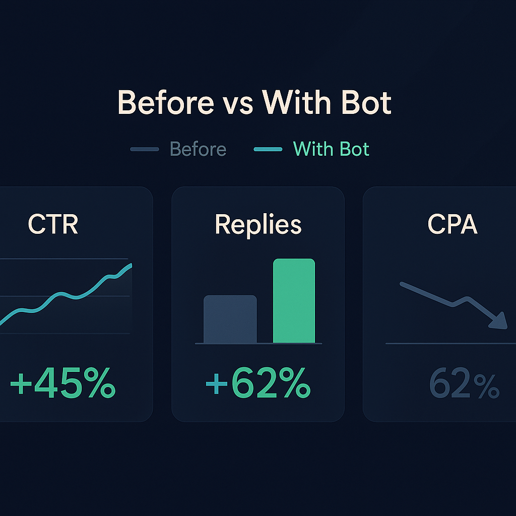 Telegram AI bot to Mass DM KPI dashboard by Telegram Solutions
