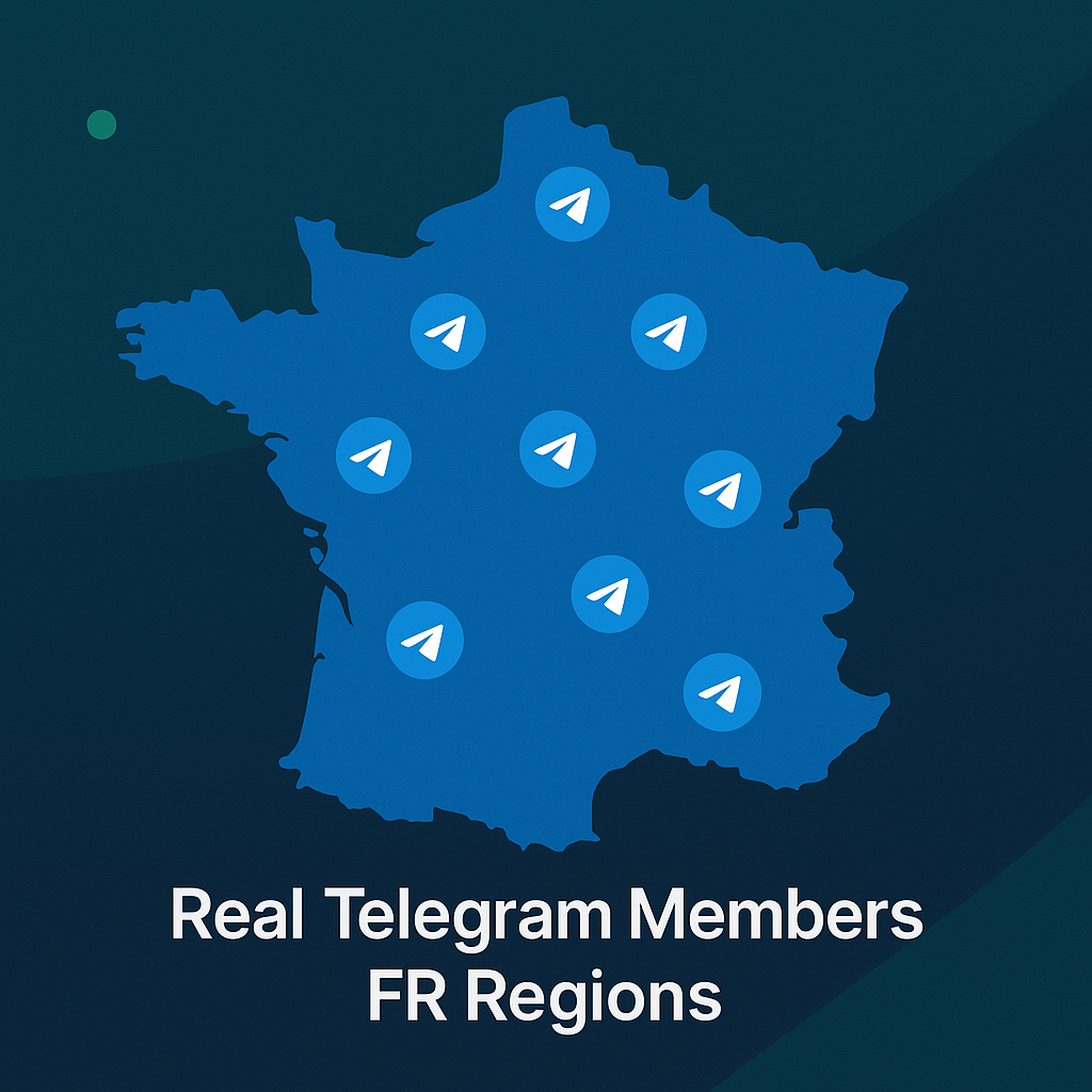 France map silhouette with Telegram growth indicators showing regional subscriber acquisition