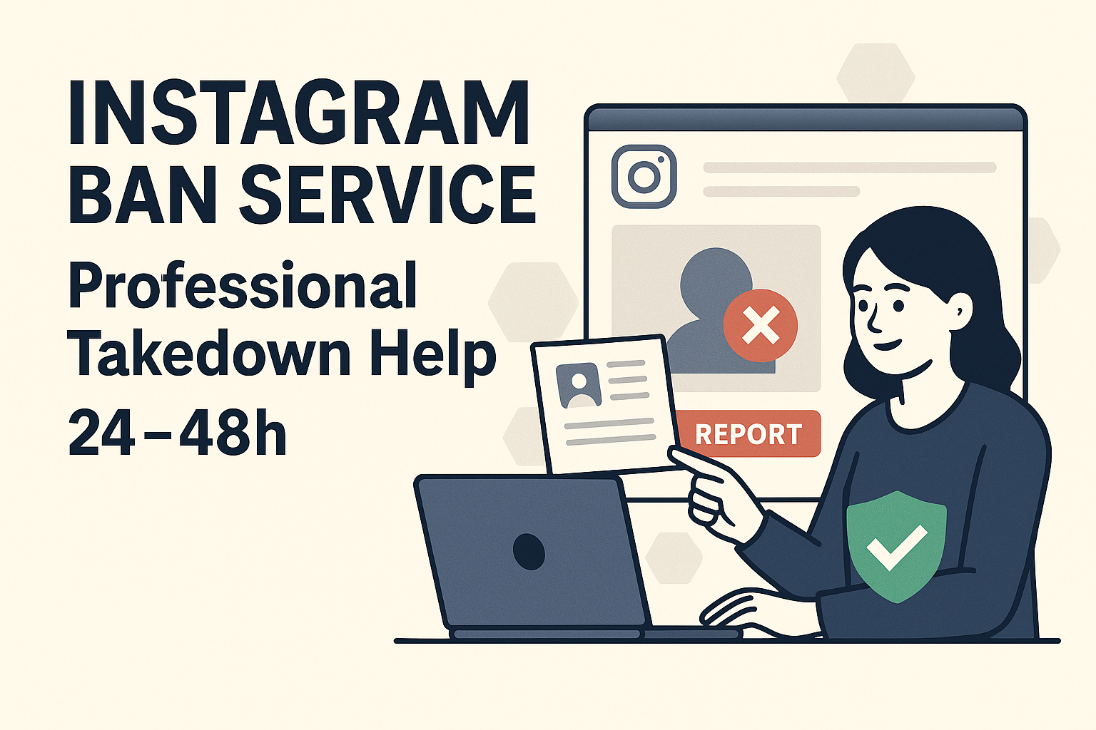 Instagram mass report bot workflow showing violation categories, report submission, and moderation review process