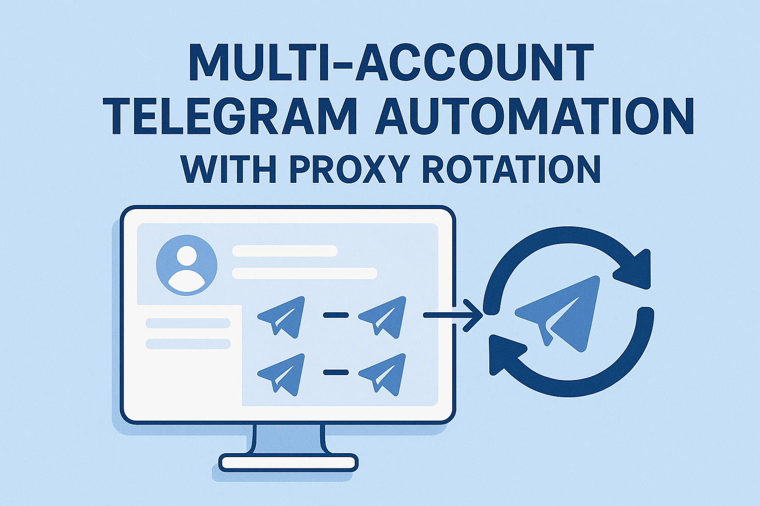 Multi-account Telegram automation with proxy rotation