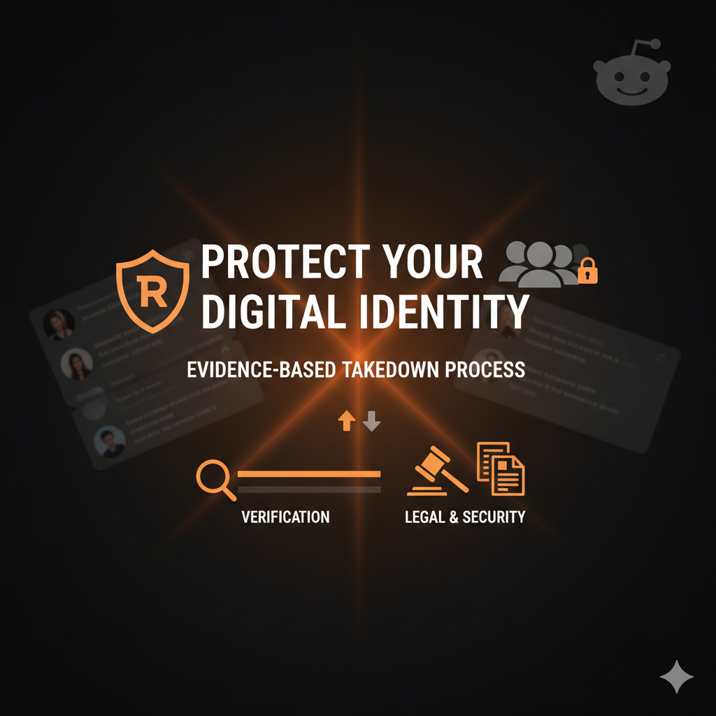 Report impersonation on Reddit — verified evidence takedown process visual