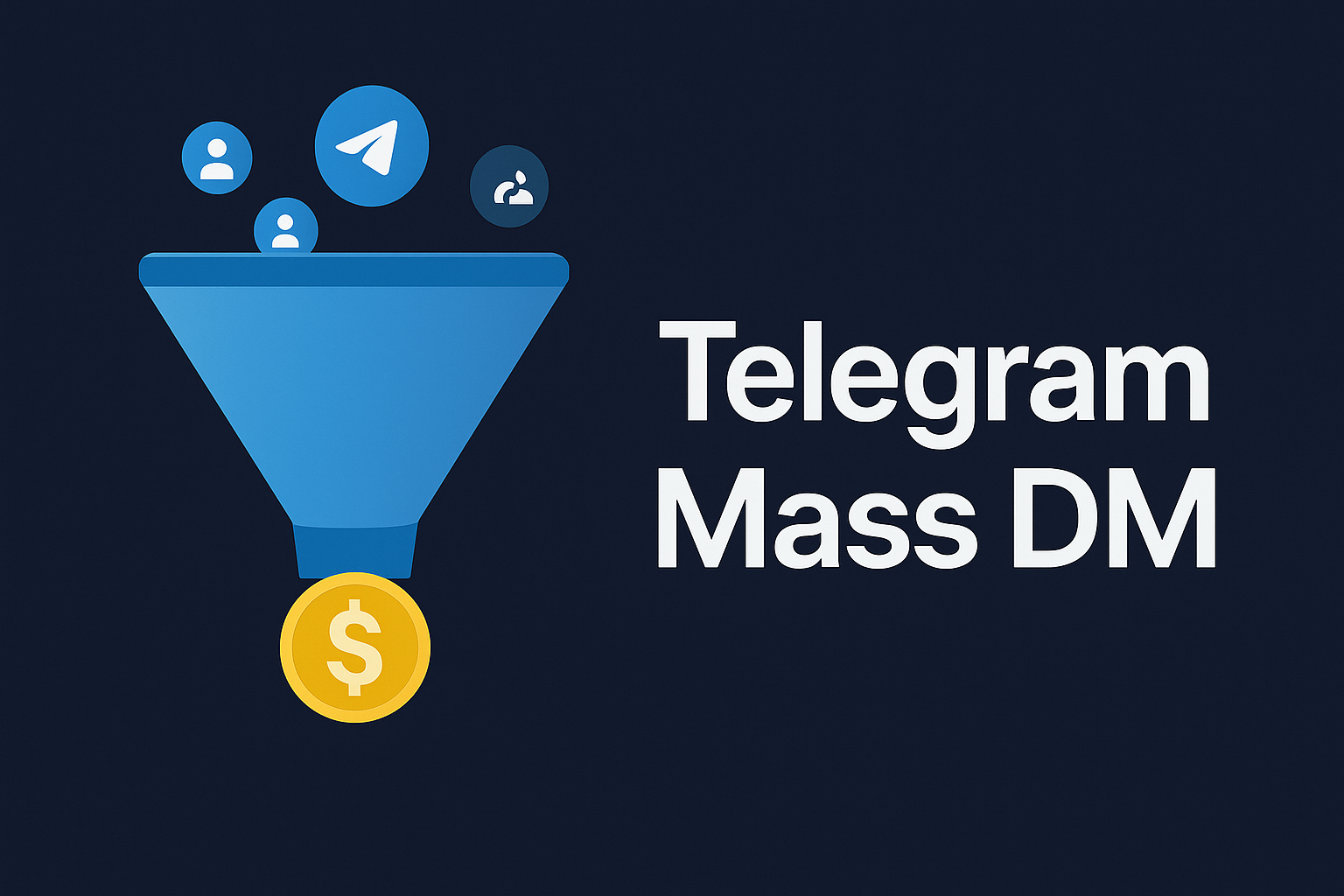 Telegram Mass DM funnel from targeting to conversion