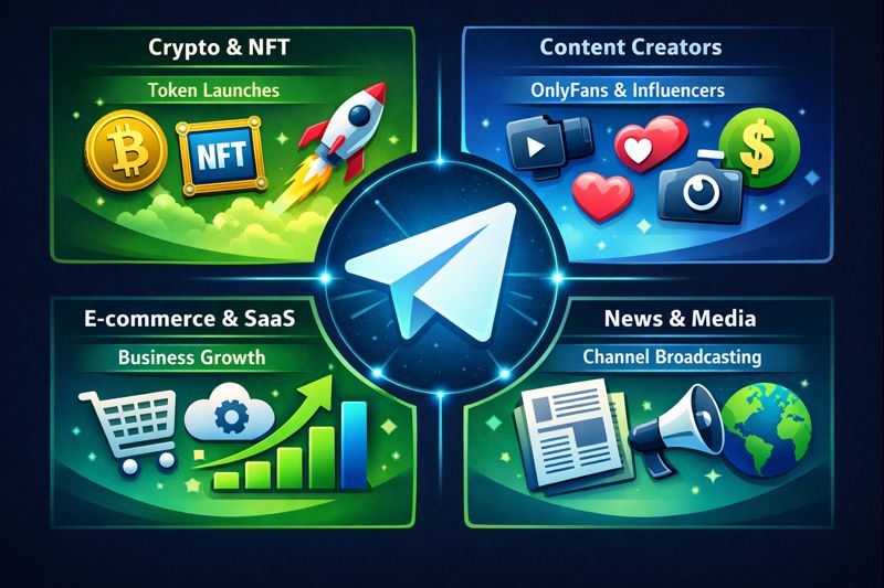 Telegram member adder software use cases including crypto, e-commerce, content creators and media channels