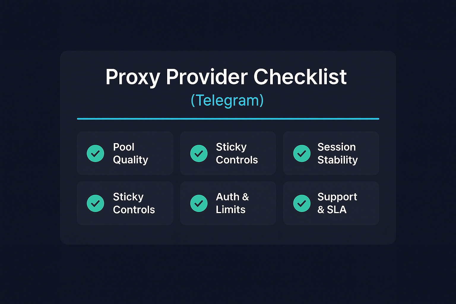 Telegram proxy provider checklist for outreach safety and deliverability