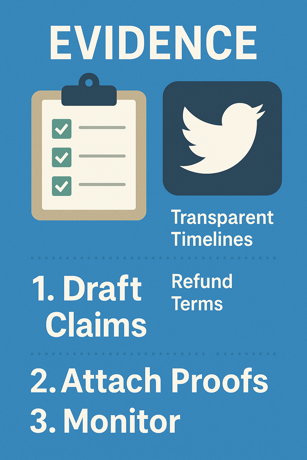 twitter dmca removal service evidence list visual checklist